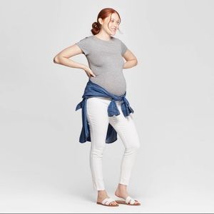 Maternity White Skinny Jeans